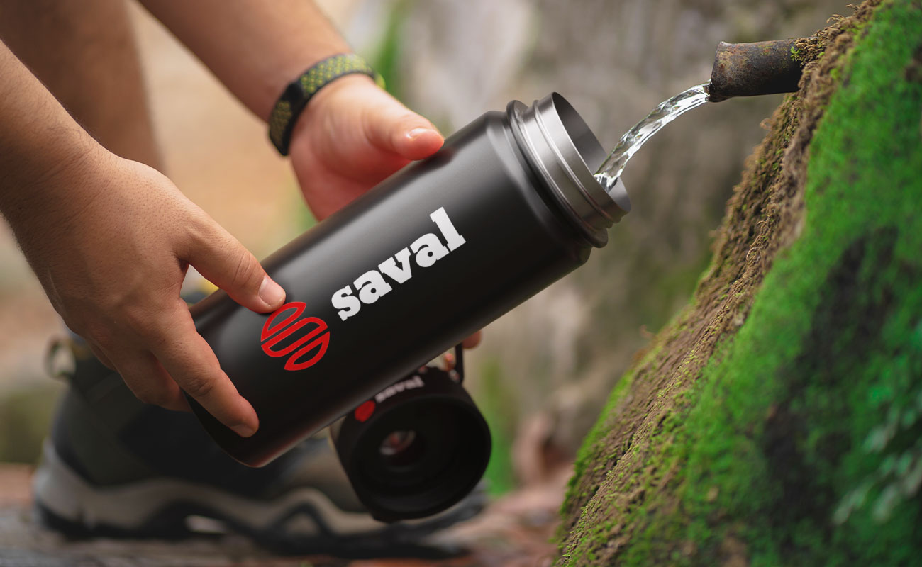 Aqualok Metal - Hromadné láhve na vodu s logem gallery thumbnail