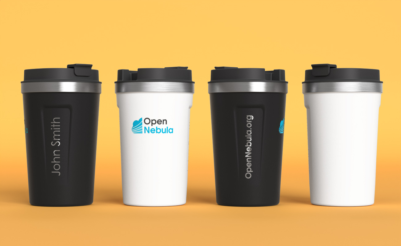 Aroma - Dvoustěnný termohrnek s víkem a logem gallery thumbnail