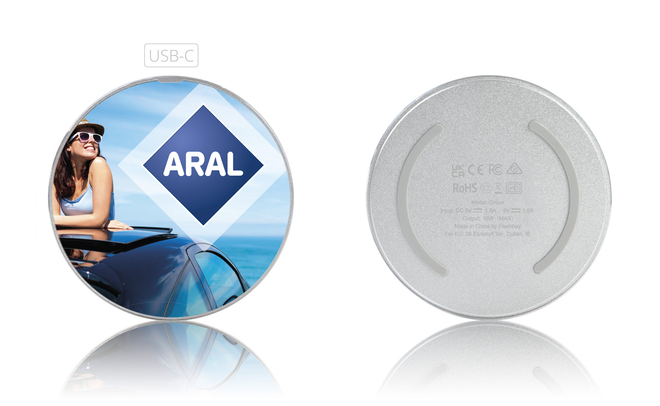 Cirque - Propagační bezdrátová nabíjecí podložka gallery thumbnail