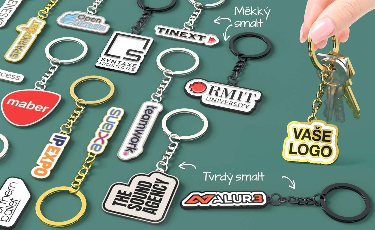Smaltovaná klíčenka Vlastní přívěsek na klíče