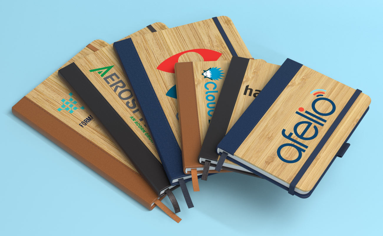 Grove - Reklamní Bambusové zápisníky s logem gallery thumbnail