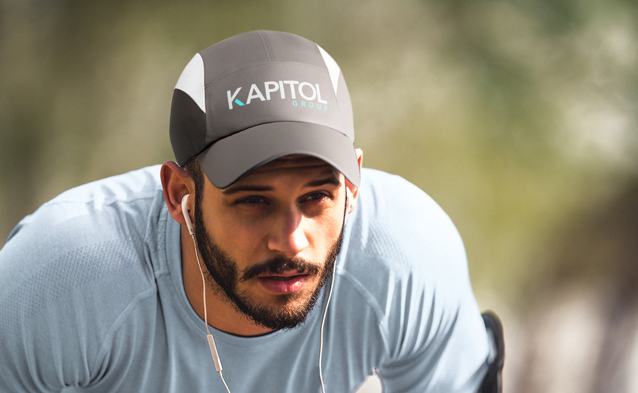 Sprinter - Tištěné running čepice s logem gallery thumbnail