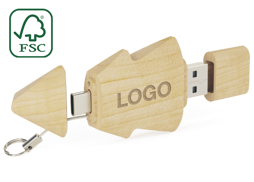 Tree Duo - Flash Disk USB-C S Vlastním Potiskem Tree Duo - Flash Disk USB-C S Vlastním Potiskem