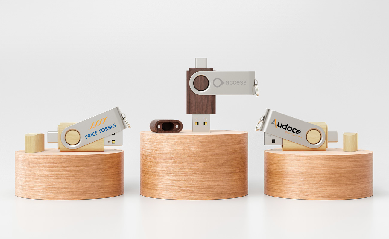 Twister Go Wood - Flash Disk USB-C S Potiskem gallery thumbnail
