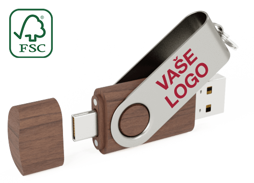Twister Go Wood - Potisk Flash Disk USB-C Twister Go Wood - Potisk Flash Disk USB-C