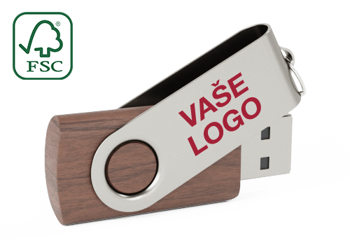 Twister Wood - Flash Disk S Vlastním Potiskem