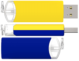 Je možné hybridní použití barev. Zvolte 2 různé standardní barvy pro odlišné části.